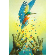 GREETING CARD AINSLIE ROBERTS-TURA THE JEWEL BIRD